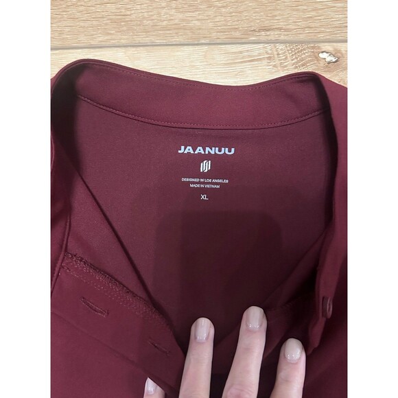 Women’s Jaanuu Scrub Set Maroon XL Xenos Pants & 2 Tops EUC! - Picture 3 of 9